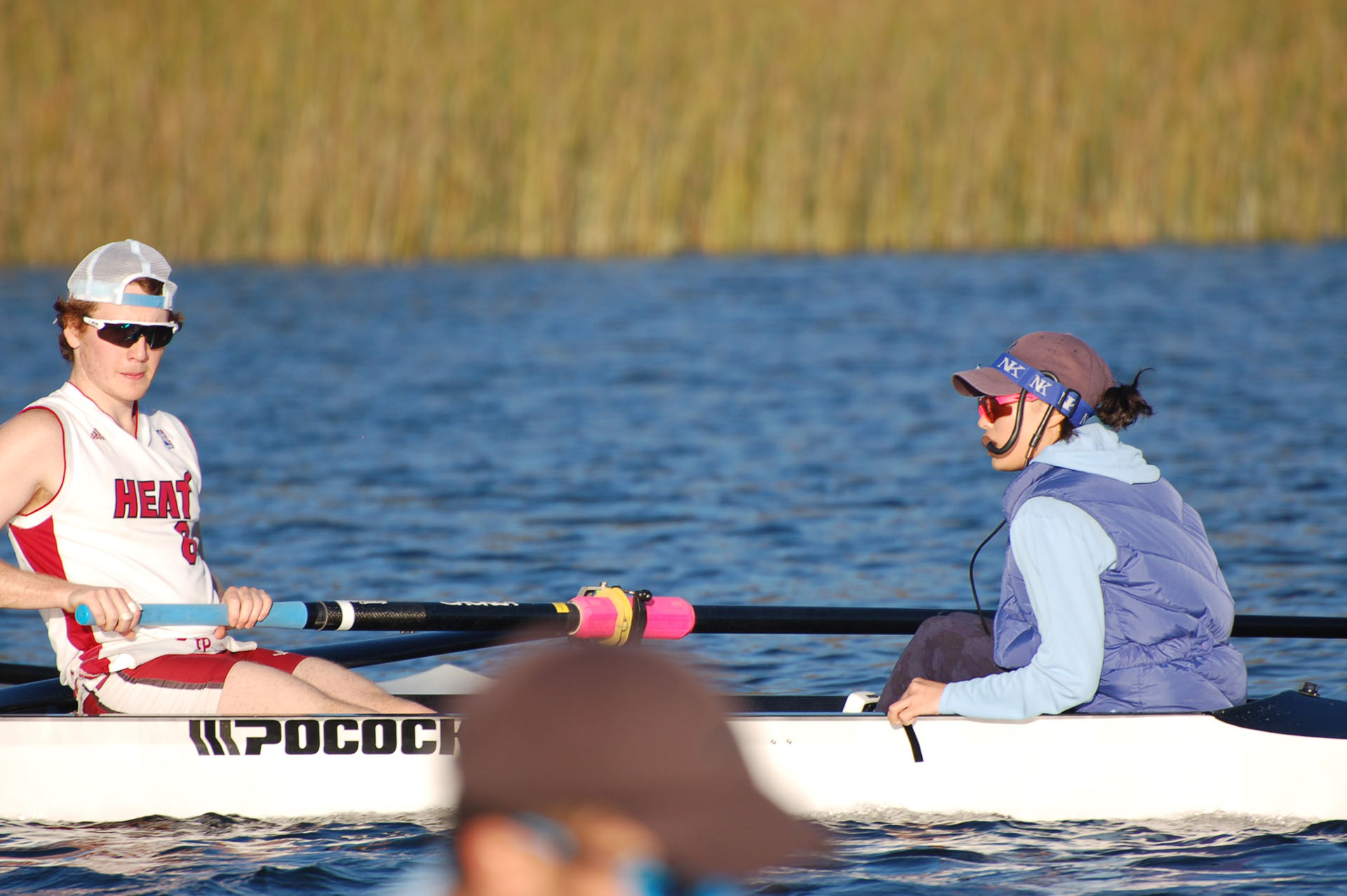 Caroline Yu during crew practice