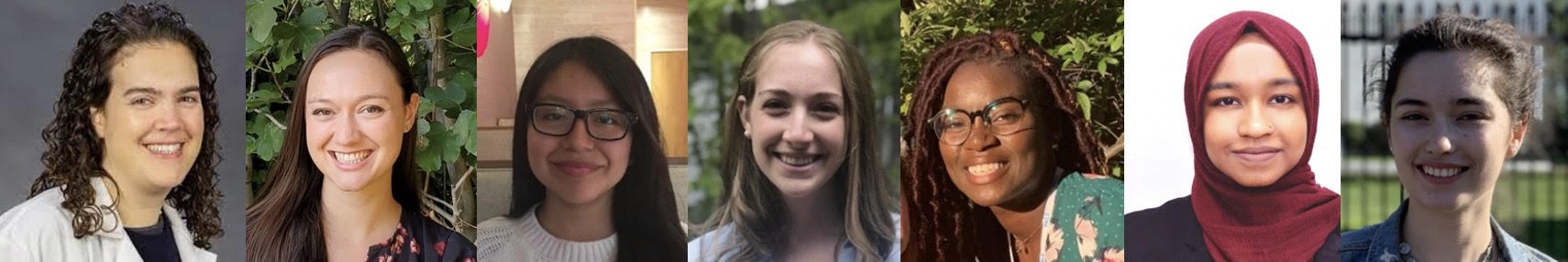 A row of headshots featuring researchers from the Minen lab