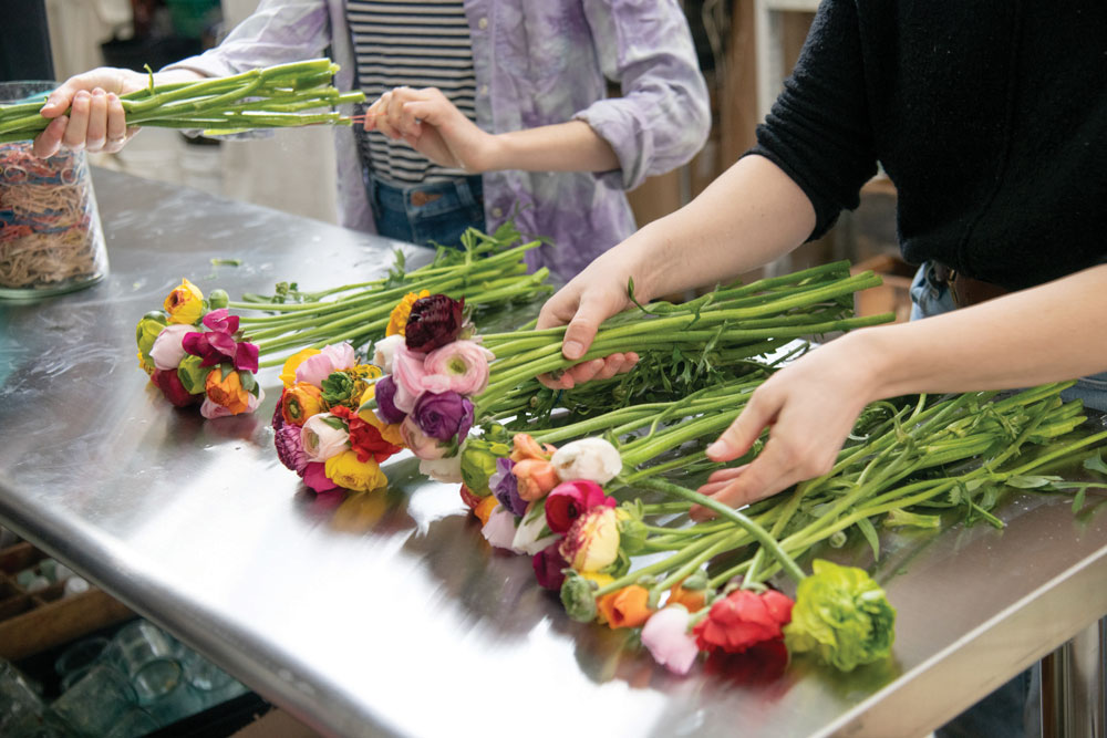 photograph of Molly Culver's flower arrangements