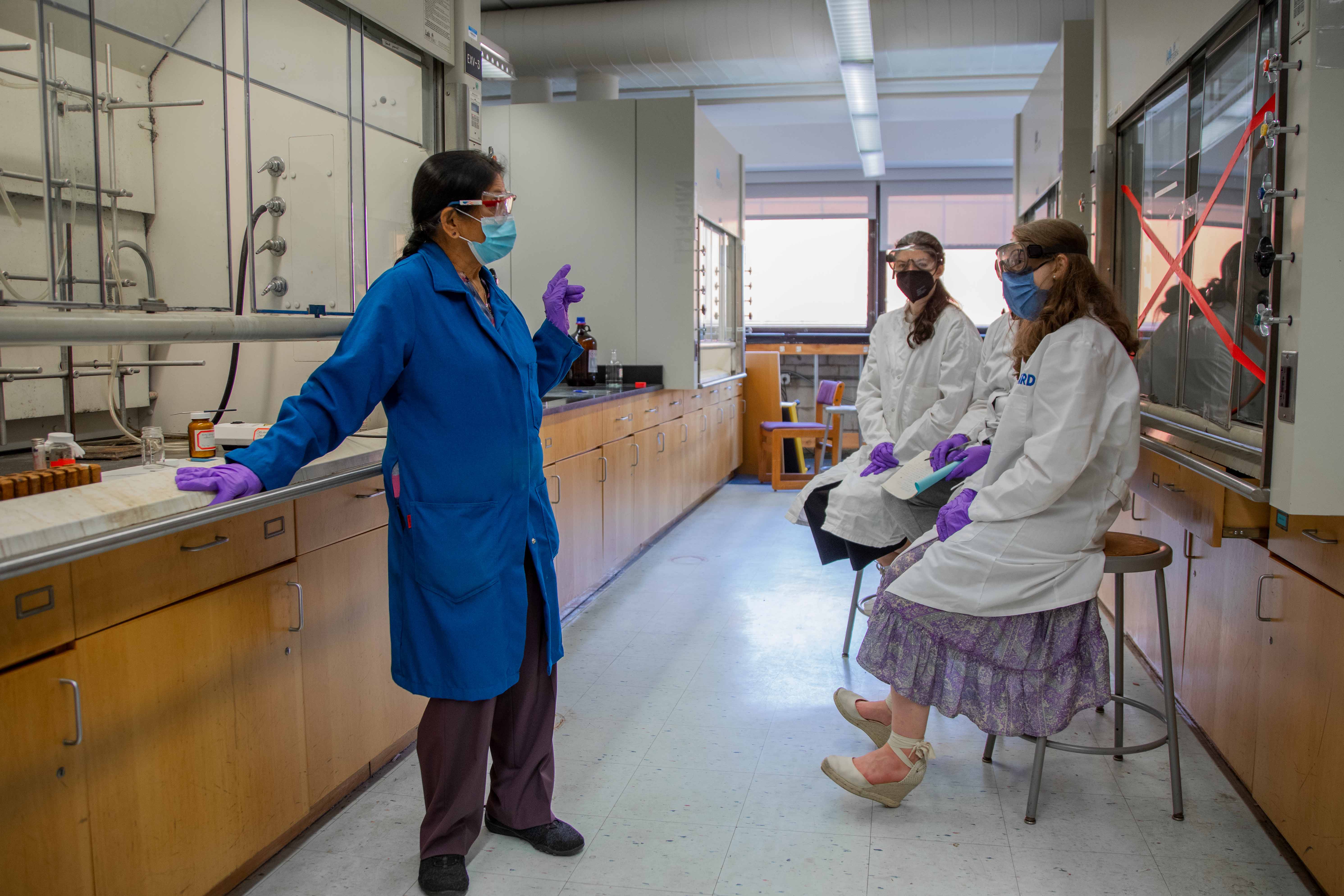 Meena Rao in chemistry lab