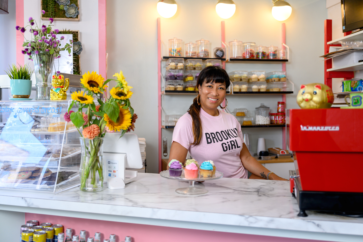 Akim Vann in her bakery