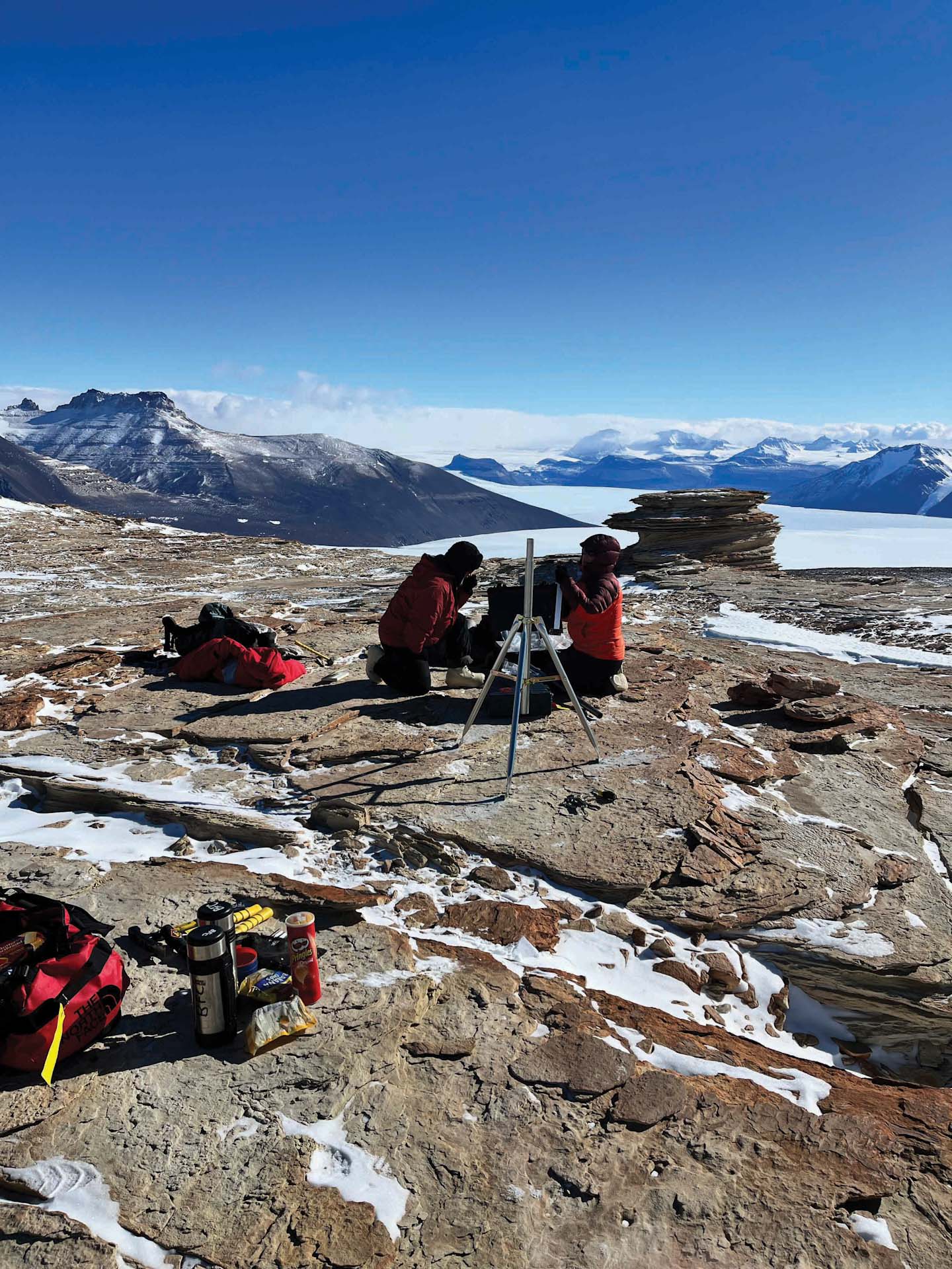 equipment set up in antarctica 