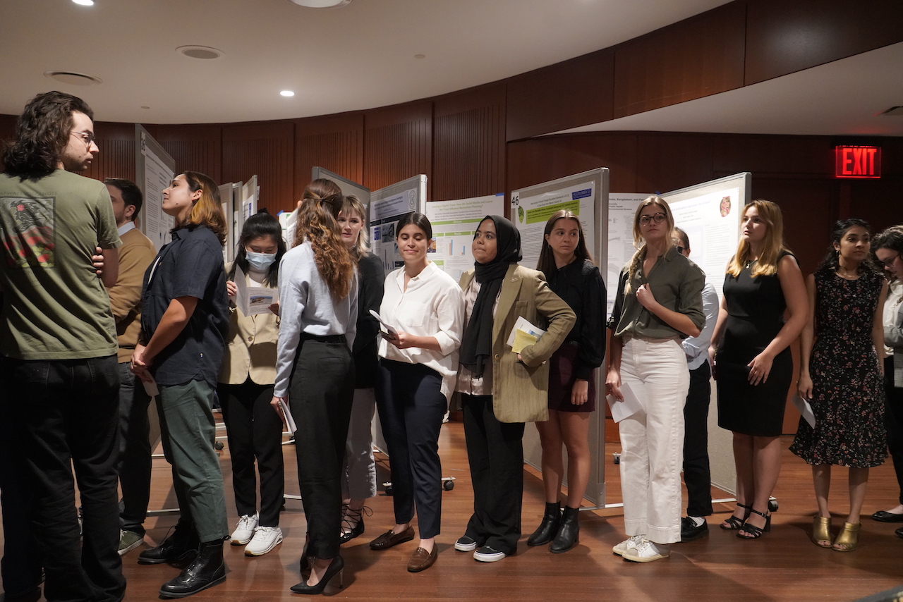 students at poster session