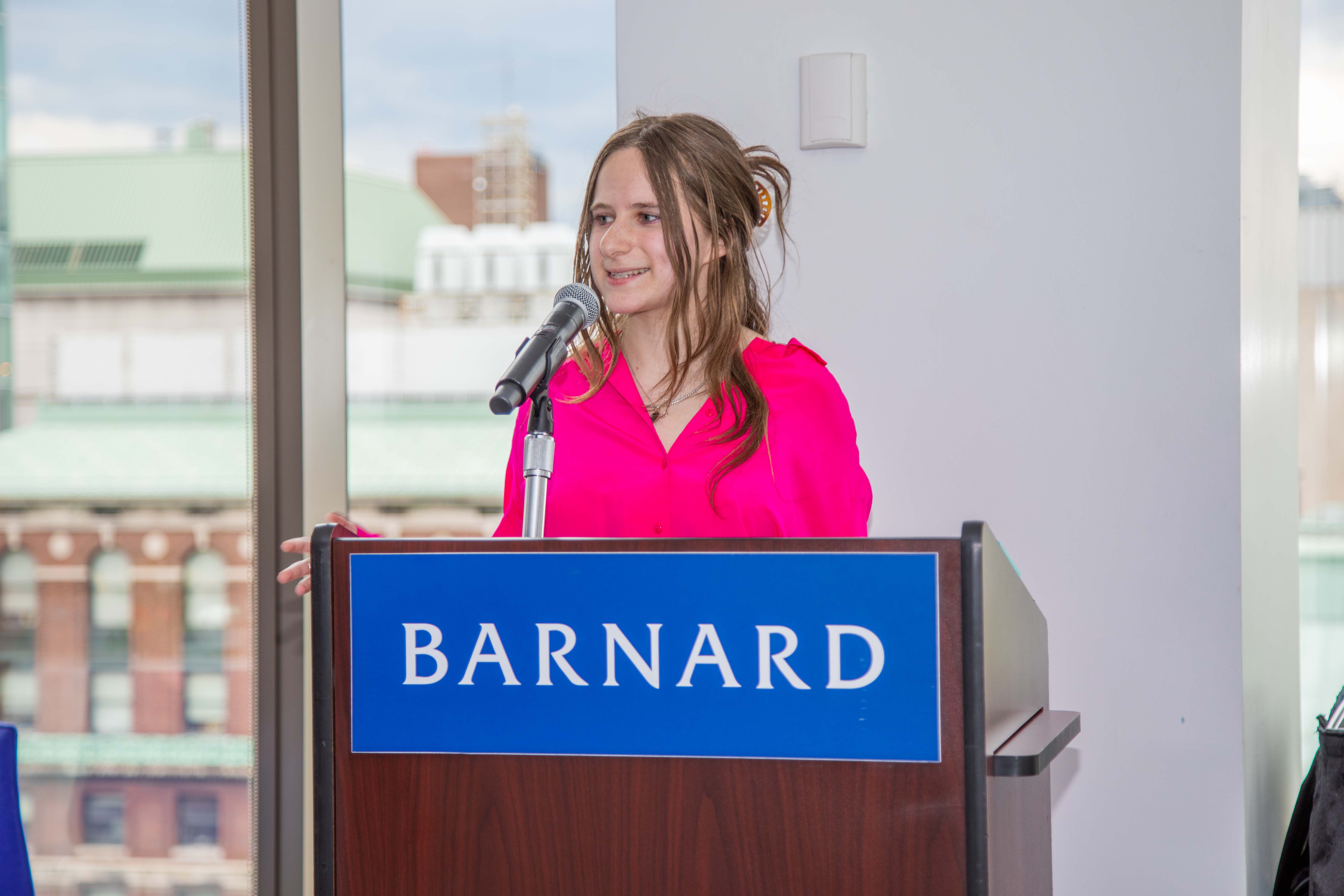 Hanna Dobroszycki at podium