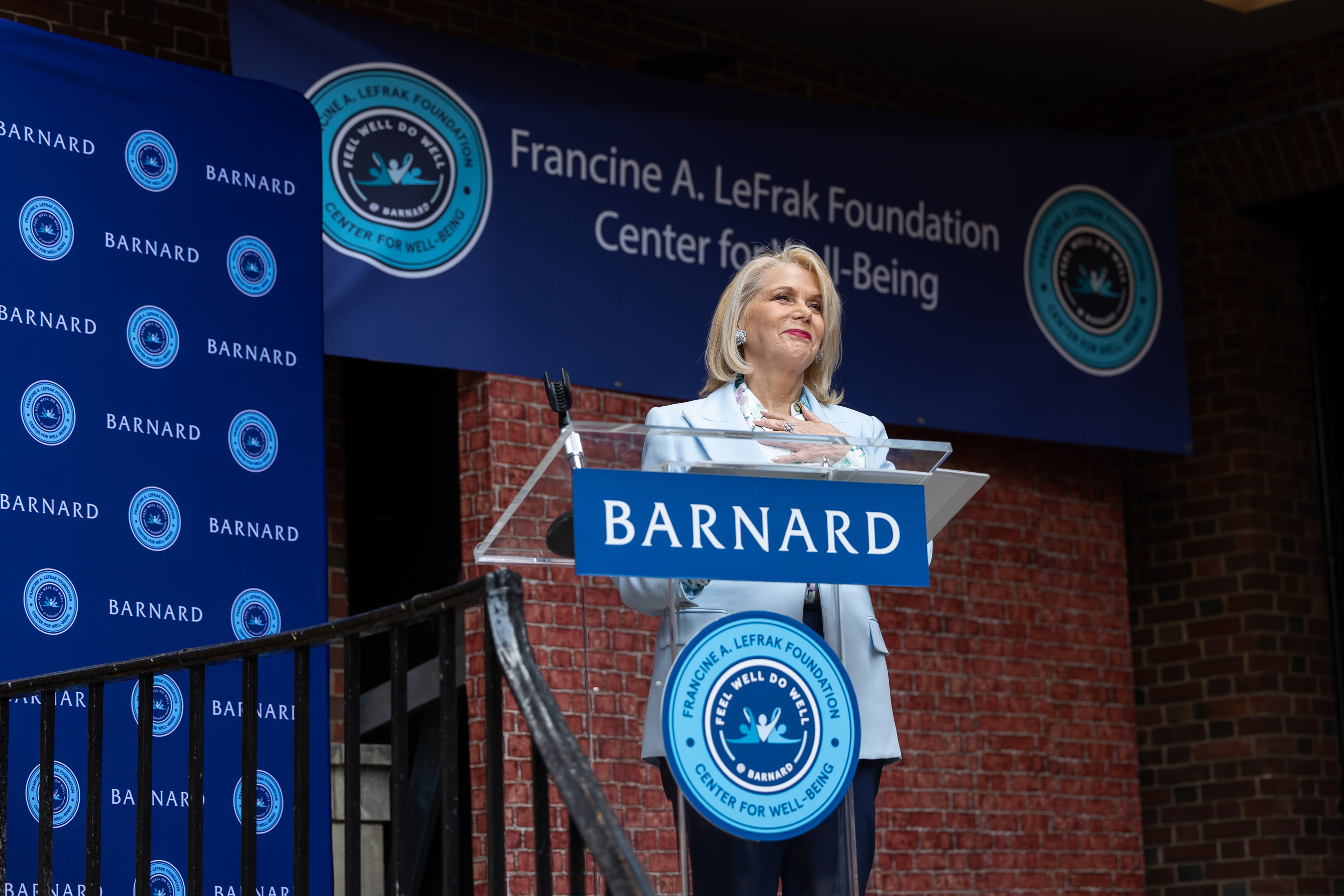 Francine-LeFrak at podium