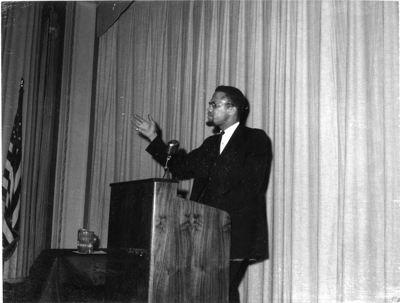 Malcom X speaks at Barnard