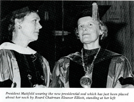 Jacquelyn Mattfeld inauguration 1976