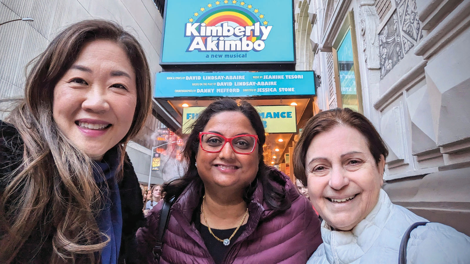 Sooji with Jyoti Menon ’01 (center) and Mary Ann LoFrumento ’77 (right)