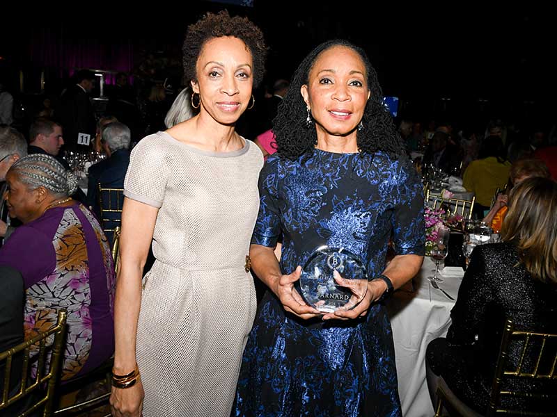 Trustee Nina Shaw ’76stands beside Honoree Dr. Helene D. Gayle ’76