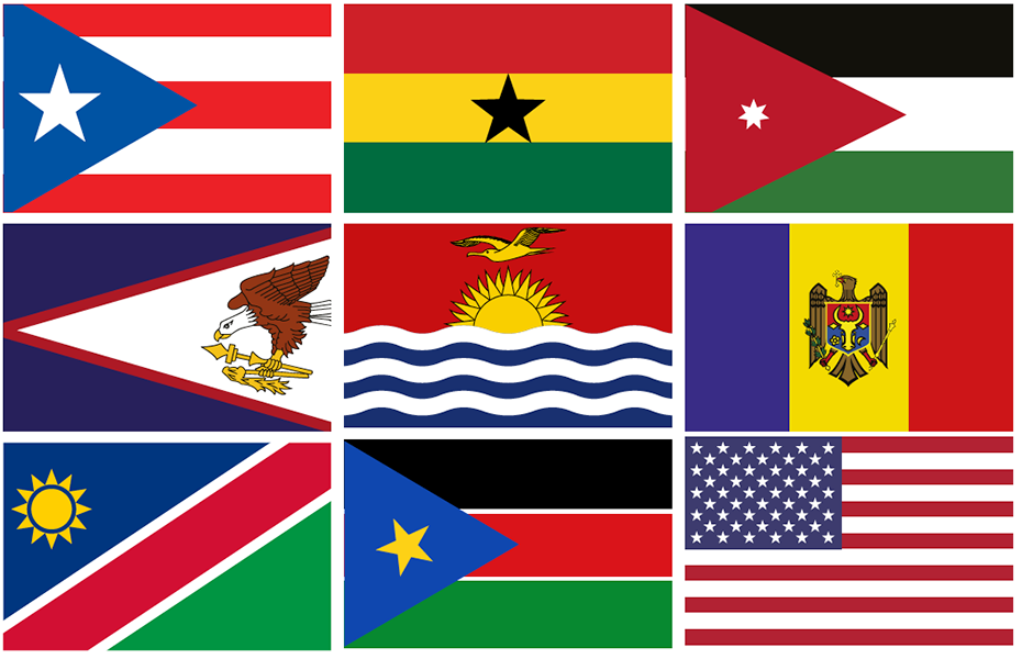 Images of flags from around the world