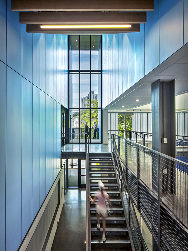 Stairwell in the tennis center