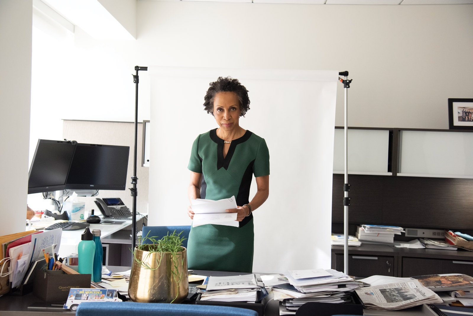 Nina Shaw in her Los Angeles law office.