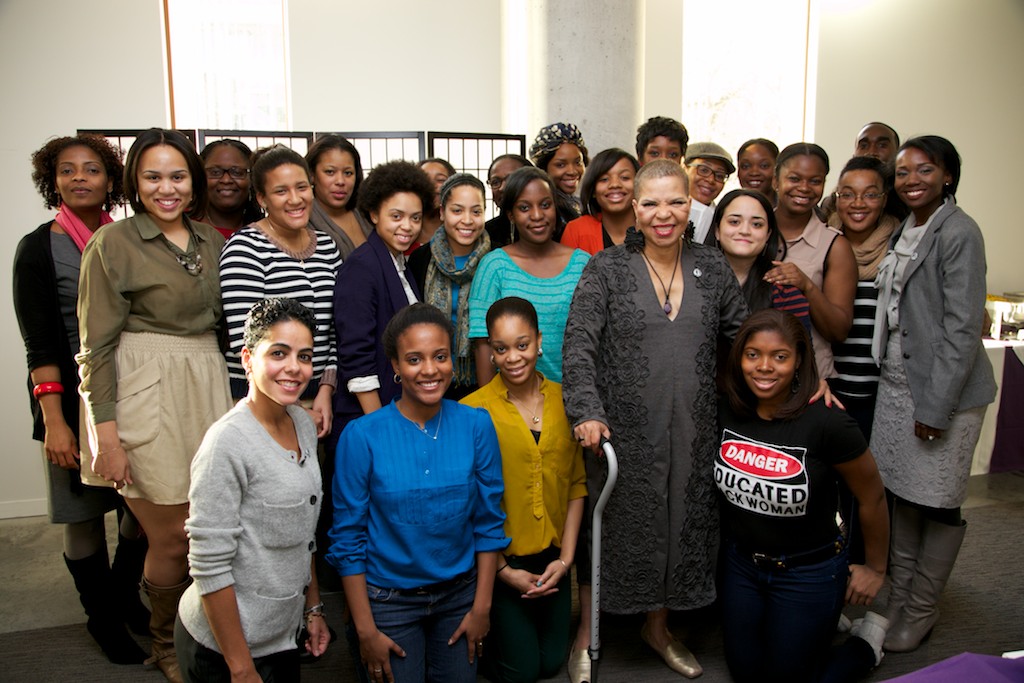 Shange with a group of HEOP scholars.