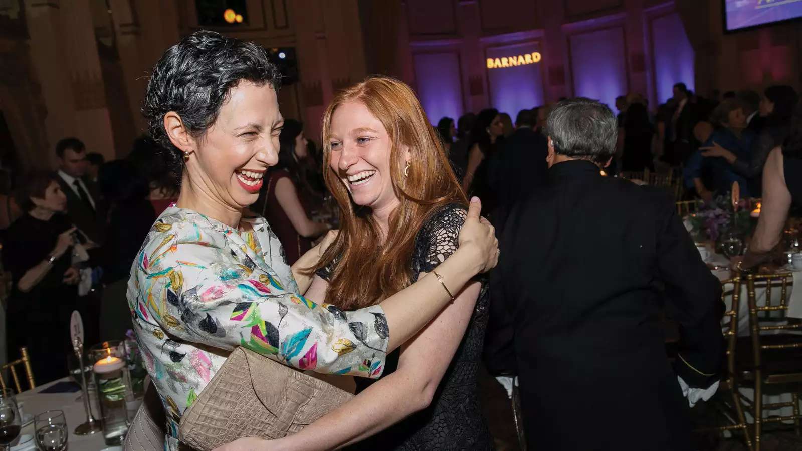 Deputy Dean of Studies Natalie Friedman and Nicole Farchi-Segal ’18 at the gala