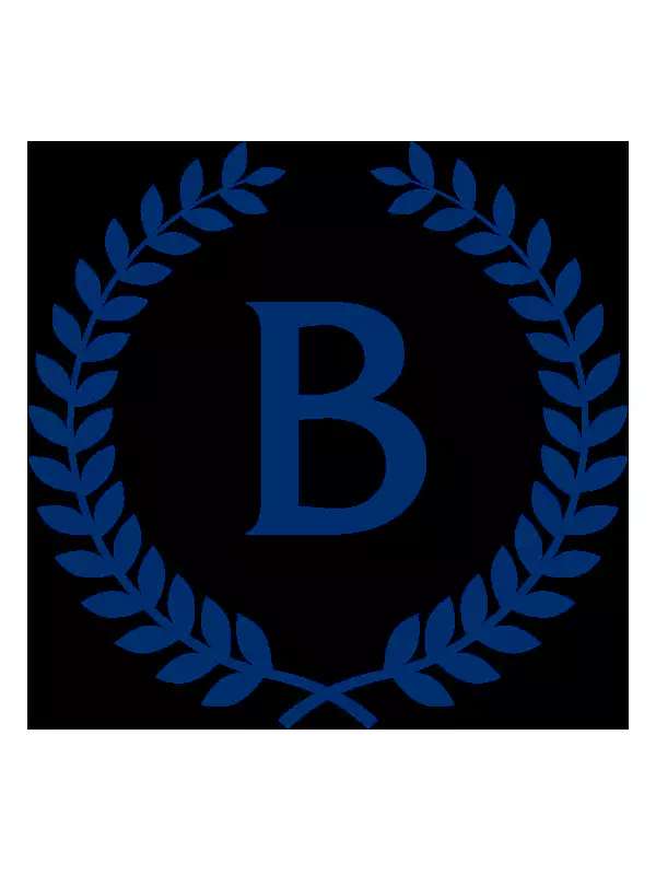 Barnard College logo with "B" inside a circle of laurel leaves